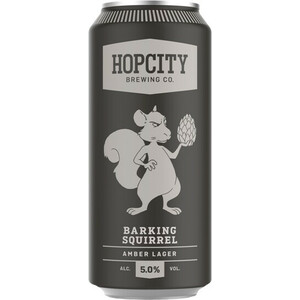 Пиво Hop City, "Barking Squirrel" Amber Lager, in can, 473 мл