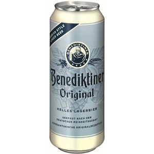 Пиво "Benediktiner" Original Hell, in can, 0.5 л