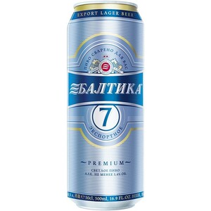 Пиво Балтика №7 Экспортное, в банке, 0.45 л