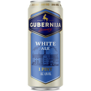 Пиво Gubernija, White Ale, in can, 568 мл