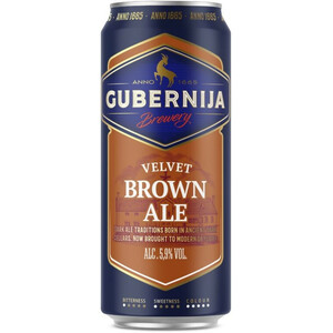 Пиво Gubernija, Velvet Brown Ale, in can, 0.5 л