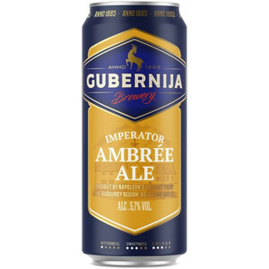 Пиво Gubernija, Imperator Ambree Ale, in can, 0.5 л