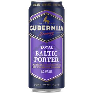 Пиво Gubernija, Royal Baltic Porter, in can, 0.5 л