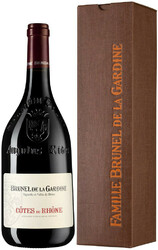 Вино "Brunel de la Gardine". Cotes du Rhone AOC. gift box