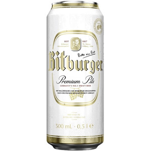 Пиво "Bitburger" Premium Pils, in can, 0.5 л