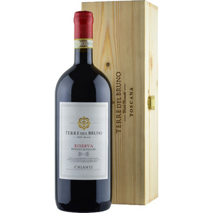 Вино Terre del Bruno, Riserva, Poggio ai Falchi, Chianti, 2020, in wooden box, 1.5 л