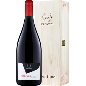 Вино CVA Canicatti. "Centuno" Nero d'Avola. Sicilia DOC. wooden box. 1.5 л