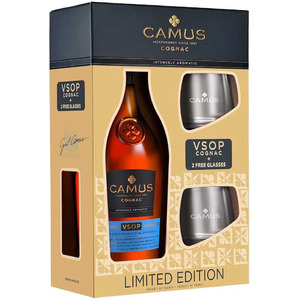 Коньяк Camus VSOP, gift box with 2 glasses