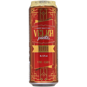 Пиво Velka Pinta Bordo светлое 0,568 л. 4,2% ж/б
