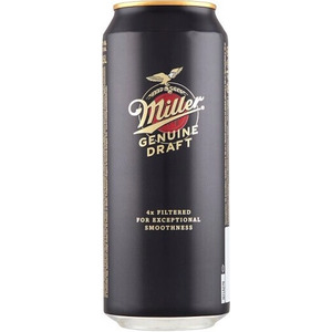 Пиво "Miller" Genuine Draft (Czechia), in can, 0.5 л