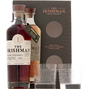 Набор "The Irishman" The Harvest, gift box with 2 glasses