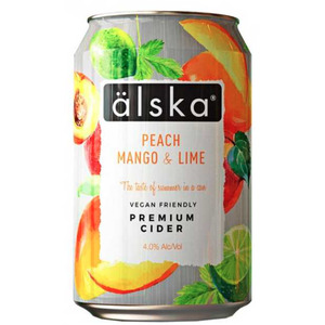 Сидр "Alska" Peach, Mango & Lime, in can, 0.33 л