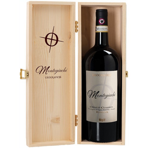 Вино Geografico. "Montegiachi" Riserva. Chianti Classico DOCG. wooden box. 1.5 л