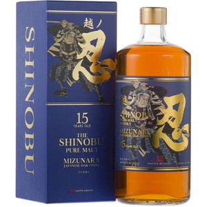 Виски "Shinobu" Pure Malt 15 Years Old, Mizunara Japanese Oak Finish, gift box, 0.7 л