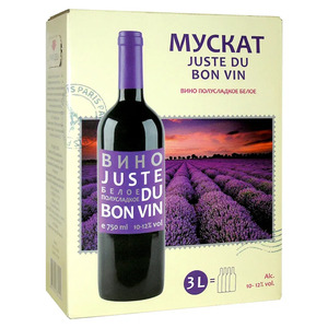 Вино "Juste du Bon Vin" Muscat, bag-in-box, 3 л