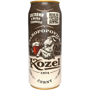 Пиво "Велкопоповицкий Козел" Темное, в жестяной банке, 0.45 л