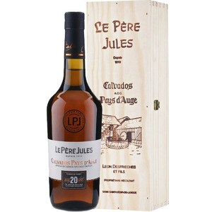 Кальвадос "Le Pere Jules" 20 Years Old, Calvados AOC Pays d'Auge, wooden box, 0.7 л