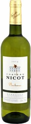 Вино Chateau Nicot Blanc. Bordeaux AOC