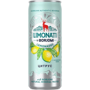 Лимонад "Limonati by Borjomi" Citrus, in can, 0.33 л