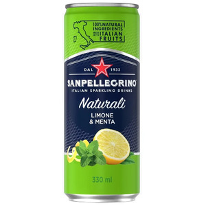 Вода "S. Pellegrino" Limone & Menta, in can, 0.33 л