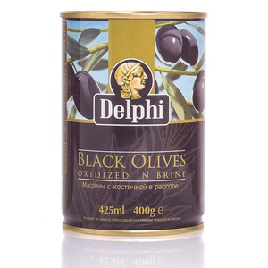 Маслины DELPHI с косточкой в рассоле Superior 400г