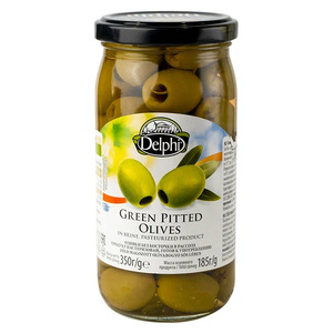 Оливки, каперсы, томаты "Delphi" Green Pitted Olives in Brine, 350 г