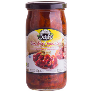 Оливки, каперсы, томаты "Delphi" Sun Dried Tomatoes in Sunflower Oil, 340 г