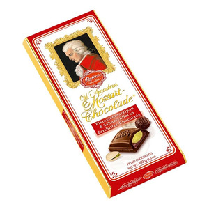 Шоколад Paul Reber, "Mozart" Pistazienmarzipan & Sahnetruffel in Zartbitter Chocolade, 100 г