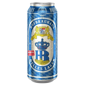 Пиво "Hofbrauhaus" Helles Lager, in can, 0.5 л