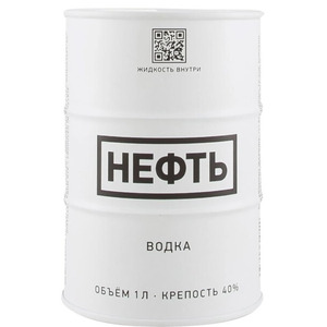 Водка "Neft" White barrel, 1 л