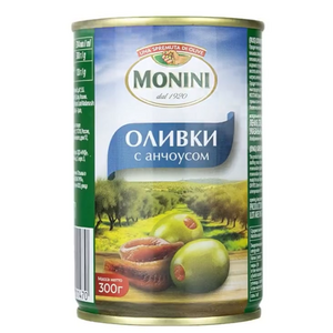 Оливки Monini с анчоусом, 300 г