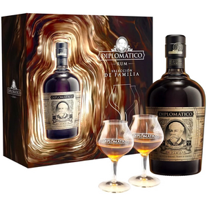 Ром "Diplomatico" Seleccion de Familia, gift box with 2 glasses