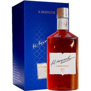 Коньяк "Н.Некрасов" 10-летний, в подарочной коробке, 0.7 л