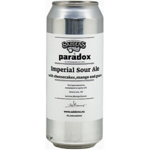 Пиво Salden's & Paradox, Imperial Sour Ale with Cheesecakes, Mango and Guava, in can, 0.5 л