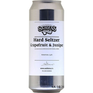 Пиво "Salden's" Hard Seltzer Grapefruit & Juniper, in can, 0.5 л