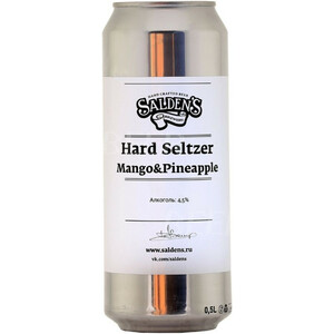 Пиво Salden's, Hard Seltzer Mango & Pineapple, in can, 0.5 л