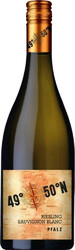 Вино Weinkellerei Hechtsheim, "49° 50° N" Riesling-Sauvignon Blanc, Pfalz QbA