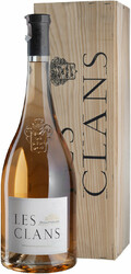 Вино Chateau d'Esclans. "Les Clans" Rose AOC. wooden box. 3 л
