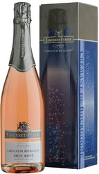 Игристое вино Simonnet-Febvre, Cremant de Bourgogne Brut Rose, gift box