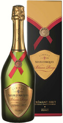 Игристое вино Sieur d'Arques, "Blason Rouge" Cremant Brut, Limoux AOC, gift box
