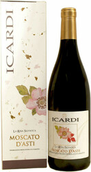 Игристое вино Icardi. "La Rosa Selvatica". Moscato d'Asti DOCG. gift box