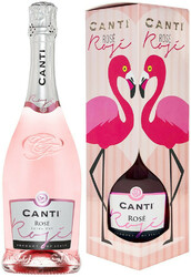 Игристое вино Canti, Rose Extra Dry, gift box "Romantic"