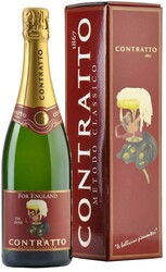 Игристое вино Giuseppe Contratto. "For England" Pas Dose. gift box