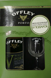 Портвейн "Offley" Porto White, gift box with glass