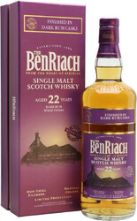 Виски "Benriach" Dark Rum Finish 22 Years Old, gift box, 0.7 л