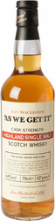 Виски "As We Get It" Highland Single Malt, 0.7 л