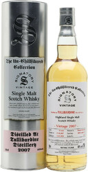 Виски Signatory Vintage, "The Un-Chillfiltered Collection" Tullibardine 10 Years, 2007, metal tube, 0.7 л