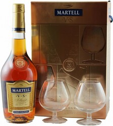 Коньяк "Martell" VS, with 2 glass box, 0.7 л