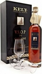 Коньяк Kelt Tour du Monde V.S.O.P. Grande Campagne, Gift box with 2 glasses, 0.7 л