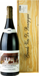 Вино Gerard Raphet, Gevrey-Chambertin AOC, 2008, wooden box, 3 л